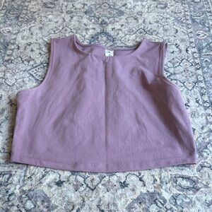 Women's purple Sleeveless yoga crop Top